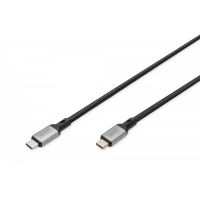 DIGITUS USB 4 connection cable, TypeC to TypeC, AL-Housing PP braid 8K@60Hz, PD3.0, 40Gbits/s, 1m, bl. (DB-300443-010-S)