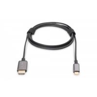 DIGITUS USB-C - HDMI Adapter, 1.8 m 4K/30Hz, black, metal housing (DA-70821)
