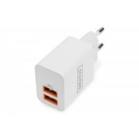DIGITUS USB Charger 2x USB-A 15W, 2x 2,4A, white (DA-10061)