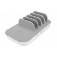 DIGITUS USB Charging station with 6 Port With PD 3.0 and QI Wireless Charging Pad (DA-10083)