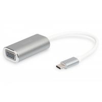 DIGITUS USB Type-C 1080p VGA Adapter, 20cm cable length Aluminium Housing, (DA-70837)