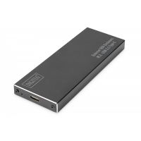DIGITUS USB Type-C 3.1 External SSD Enclosure M.2 (NGFF) B-Key, alu housing, black, chipset: JMS580 (DA-71115)