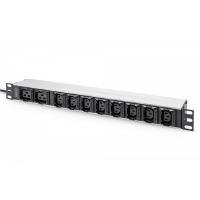DIGITUS 1U Aluminum PDU, rackmountable, 8 x C13, 2 x C19 16A, 230VAC, 50/60Hz, IEC C20 plug (DN-95427)