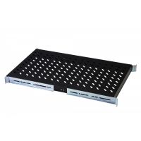 DIGITUS 1U fixed shelf for racks from 1000 mm depth 44x483x737 mm, up to 100 kg, black (RAL 9005) (DN-19 TRAY-1-1000-SW)