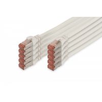 DIGITUS CAT 6 S-FTP patch cord, Cu, LSZH AWG 27/7, length 5 m, 10 pieces, color white (DK-1644-050-WH-10)