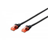 DIGITUS CAT 6 U-UTP patch cord, Cu, LSZH AWG 26/7, length 0.25 m, color black (DK-1617-0025/BL)