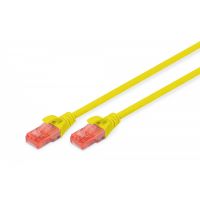 DIGITUS CAT 6 U-UTP patch cord, Cu, LSZH AWG 26/7, length 0.50 m, color yellow (DK-1617-005/Y)