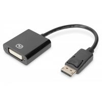 DIGITUS DisplayPort adapter cable, DP - DVI (24+5) M/F, 0.15m,w/interlock, DP 1.1 compatible, bl (DB-340414-001-S)