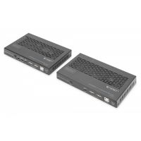 DIGITUS HDBaseT 3.0 KVM Extender Set, 100 m USB 2.0, PoC, RS232, IR, eARC/ARC, black (DS-55523)