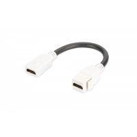 DIGITUS HDMI 2.0 Keystone Jack for DN-93832, 12 cm cable, pure white (RAL 9003) (DN-93403)