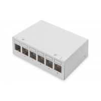 DIGITUS Modular Desktop Patch Panel, shielded 6-port, light grey (DN-93716)