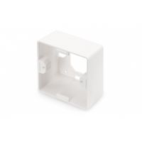 DIGITUS Surface mount box for faceplates 80x80x42 mm, color pure white, German layout (DN-93803)