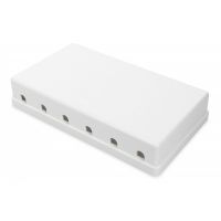 DIGITUS Surface mount box for Keystone Jacks pure white, 6-port (DN-93705)