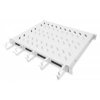 DIGITUS 1U fixed shelf for 600 mm depth cabinets incl. cable management, grey (RAL 7035) (DN-97680)