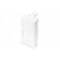 DIGITUS 22.5x45mm 1-port shutter with transp. label field for DN-93802-5, content: 1x shutter, RAL 9003 (DN-93802-1-SH)