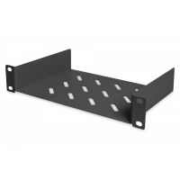 DIGITUS 254 mm (10') 1U fixed shelf 44x254x150 mm, color black (RAL 9005) (RAL 9005) (DN-10-TRAY-1-B)