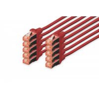 DIGITUS CAT 6 S-FTP patch cord, Cu, LSZH AWG 27/7, length 5 m, 10 pieces, color red (DK-1644-050-R-10)