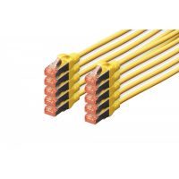 DIGITUS CAT 6 S-FTP patch cord, Cu, LSZH AWG 27/7, length 5 m, 10 pieces, color yellow (DK-1644-050-Y-10)