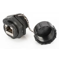 DIGITUS CAT 6 STP industrial bulkhead coupler, IP67 with dust cap (DN-IND-C6-C)
