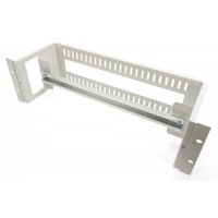 DIGITUS DIN rail holder, 3U, 135x480x150 mm incl. din rail (35x390 mm), grey (RAL 7035) (DN-19-DIN-3U)