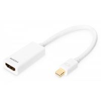 DIGITUS DisplayPort adapter cable, mini DP - HDMI type A M/F, 0.15m, DP 1.1a, wh (DB-340404-001-W)