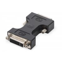 DIGITUS DVI adapter, DVI(24+1) - DVI(24+5) M/F,  DVI-D dual link, bl (AK-320502-000-S)