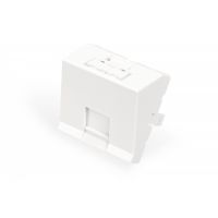 DIGITUS Face plate 45x45 mm, 1-port, angled for DN-93802-5-SH, RAL 9003 (DN-93802-6-SH)