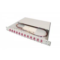 DIGITUS FO splice box, 1U, equipped, 12x LC DX, OM4 incl. splice cassette, colored pigtails, couplers (DN-96331-4)