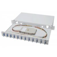 DIGITUS FO splice box, 1U, equipped, 12x SC DX, OS2 incl. splice cassette, colored pigtails, couplers (DN-96321/9)