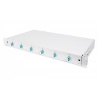 DIGITUS FO splice box, 1U, equipped, 6x LC DX, OM3 incl. splice cassette, colored pigtails, couplers (DN-96330/3)