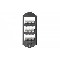 DIGITUS Frame set, 3-level for 9x Keystone Jacks Suitable for OBO-Ackermann GES9 (AN-25179)