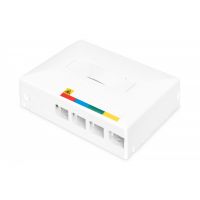 DIGITUS FTTX enclosure, empty for 4x SC SX,LC DX surface and DIN-rail mount (DN-931093)