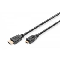 DIGITUS HDMI High Speed connection cable, type C - type A M/M, 2.0m, Ultra HD 24p, gold, bl (AK-330106-020-S)
