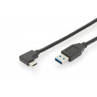 DIGITUS USB 3.1 connection cable, C 90ø angled to A M/M, 1.0m, Gen2, 3A, 10GB, 3.1 Version, bl (AK-300147-010-S)
