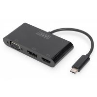 DIGITUS USB-C Graphics Adapter, triple display Display Port/HDMI/VGA Adapter (DA-70859)