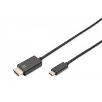 DIGITUS USB Type-C adapter cable, Type-C to HDMI A M/M, 2.0m, 4K/60Hz, 18GB, bl, gold (DB-300330-020-S)