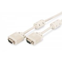 DIGITUS VGA Monitor connection cable, HD15 M/M, 1.8m, 3Coax/7C, 2xferrite, be (AK-310103-018-E)
