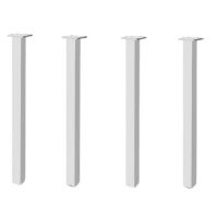 Set 4 picioare pentru masa din aluminiu, cu profil patrat 46x46 mm, finisaj aluminiu, H710 - Maxdeco