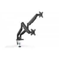 DIGITUS Dual Gas Spring Monitor Clamp Mount 15-32', 2x 9 kg (max.), black (DA-90395)