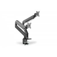 DIGITUS Dual Gas Spring Monitor Desk Mount 2x 35', 2x 15 kg max. black (DA-90427)