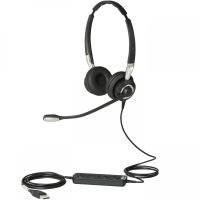 jabra Jabra Biz 2400 II USB Duo CC MS Căști Prin cablu Bandă de fixare pe cap Birou/Call center Negru, Argint (2499-823-309)