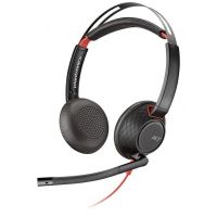 Poly POLY Blackwire 5220 Căști Prin cablu Bandă de fixare pe cap Apeluri/Muzică USB tip-C Negru, Roşu (207586-01)