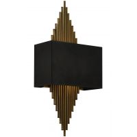 Aplica de perete, Avonni, 683AVN2215, Metal, Negru/Auriu