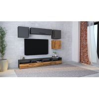 Living Haga V17, Antracit/Stejar Wotan, L 240 cm