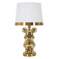 Lampa de masa Bear, Mauro Ferretti, Ø30 x 54 cm, 1 x E27, 40W, ceramica/fier, auriu