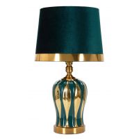 Lampa de masa Glam, Mauro Ferretti, Ø30 x 53 cm, 1 x E27, 40W, ceramica/fier, verde