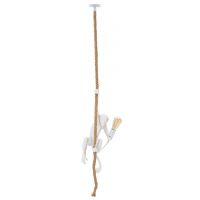 Lustra Monkey, Mauro Ferretti, Ø27 x 60 cm, 1 x E27, 20W, polirasina, alb