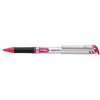 Roller cu gel Pentel Energel, fara mecanism, varf metalic 0.7 mm, rosu - Pret/buc