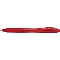 Roller cu gel Pentel EnergelX, cu mecanism, varf metalic, 0.7 mm, rosu - Pret/buc