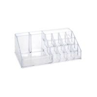 Organizator pentru cosmetice 16 compartimente, 20 x 13 x 8 cm, Transparent, Engros